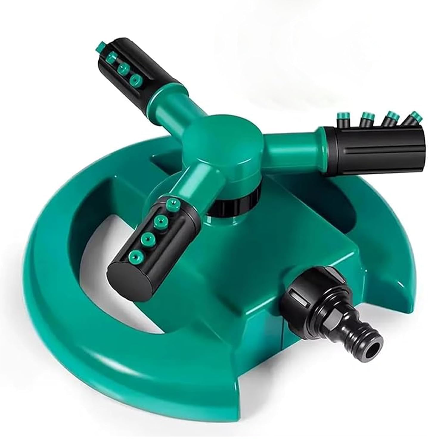 Garden Sprinkler Automatic 360-degree Rotating 5 arm Lawn Sprinklers Adjustable Gardening Watering Irrigation System Lawn Water Sprinkler for Garden Farm Nursery (1 Pc's-Green Color)