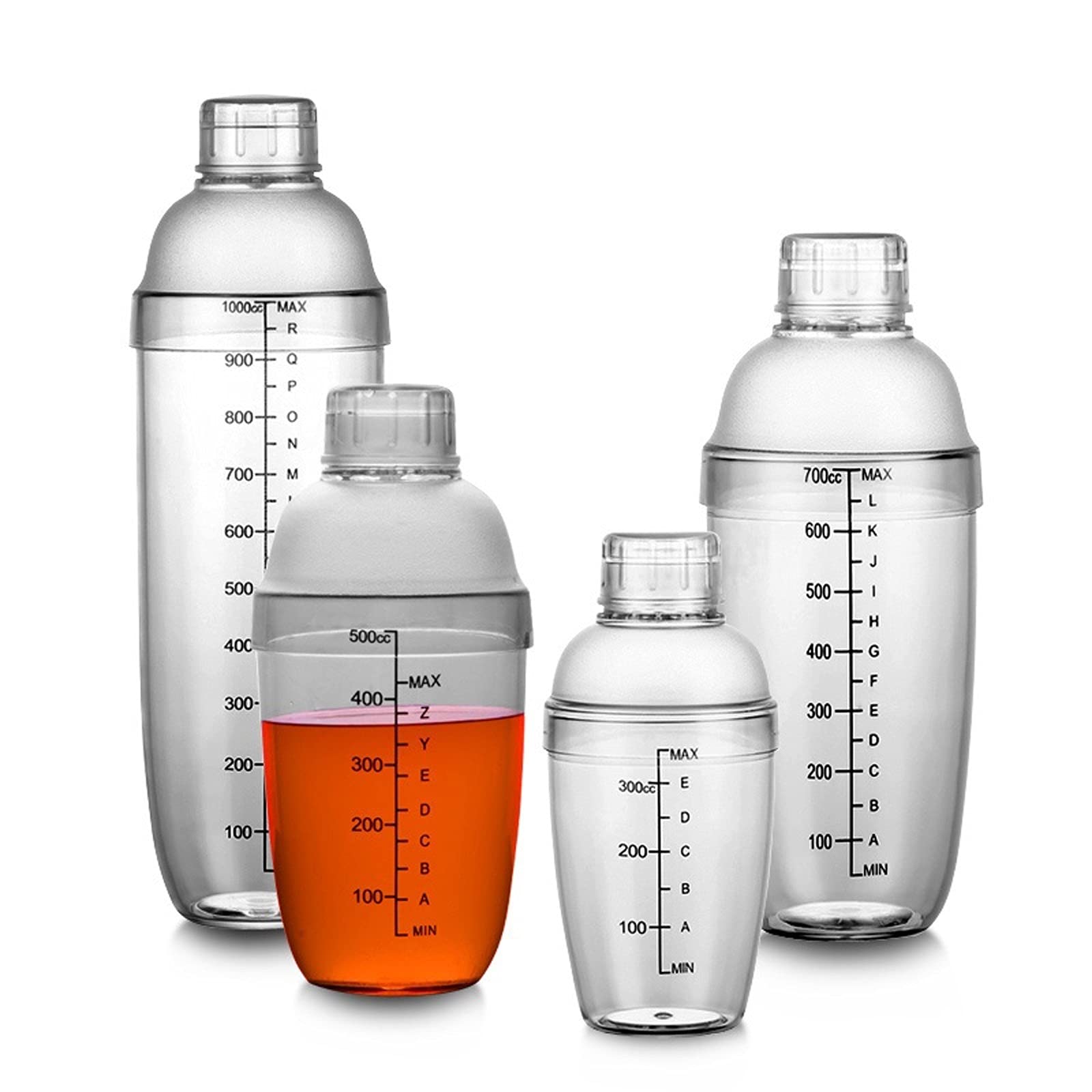 Wein-Mixer Kunststoff-Cocktail-Shaker-Haushaltsgetränk-Shaker-Wein-Getränk-Mixer-Shake-Flasche zum Mischen von Margarita, Manhattan und Anderen Getränken Cocktail-Shaker(700ML)