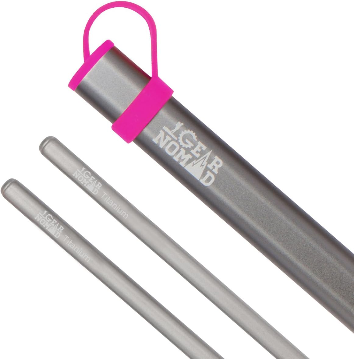Titanium Chopsticks With Aluminium Case Strong Lightweight Premium Reusable Style Square End Set Ideal For Travel Camping Sushi Japanese Chinese Korean Asian Dining Makes For A Great Gift