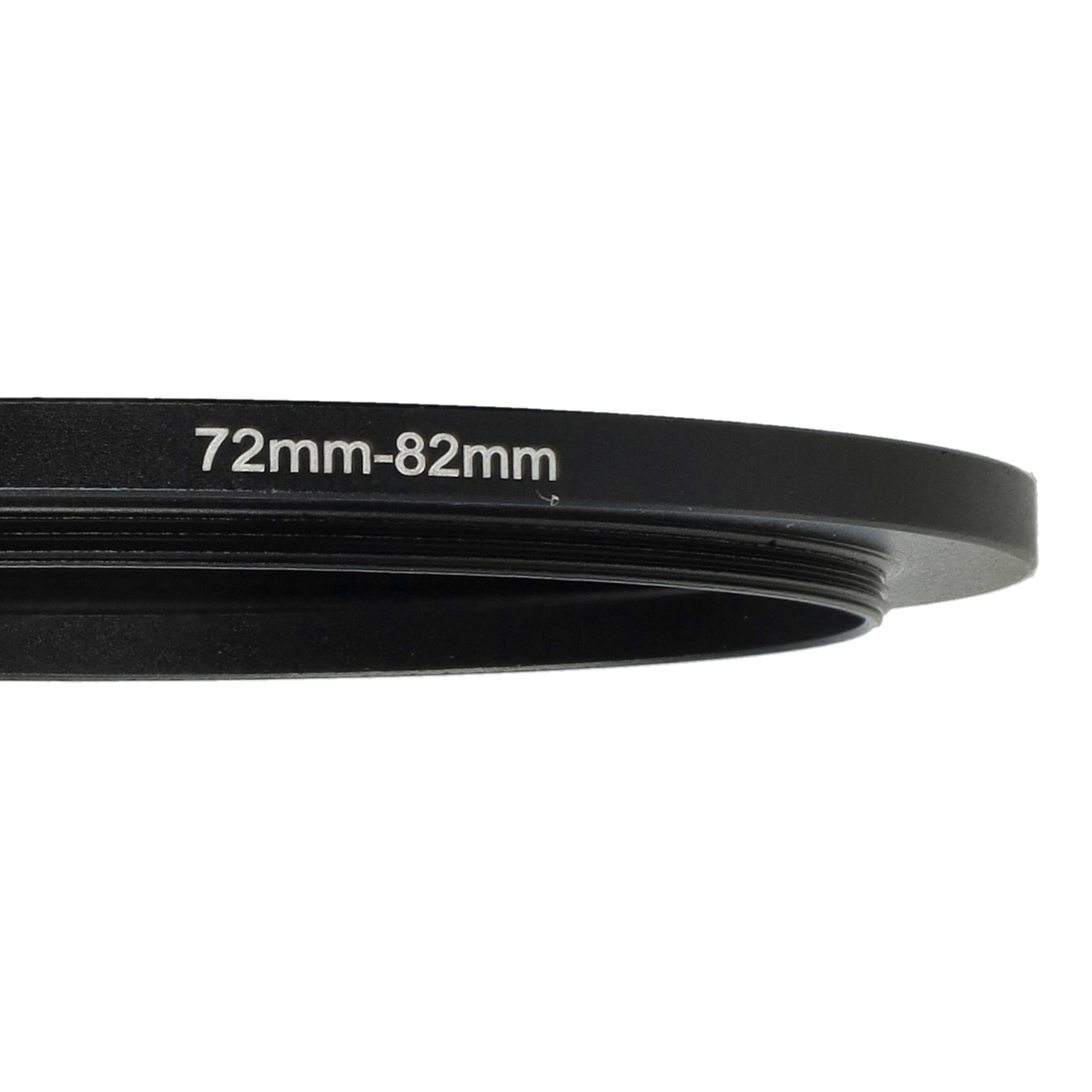 vhbw anello step-up 72mm - 82mm per obiettivo fotocamera - Adattatore filtro, metallo nero
