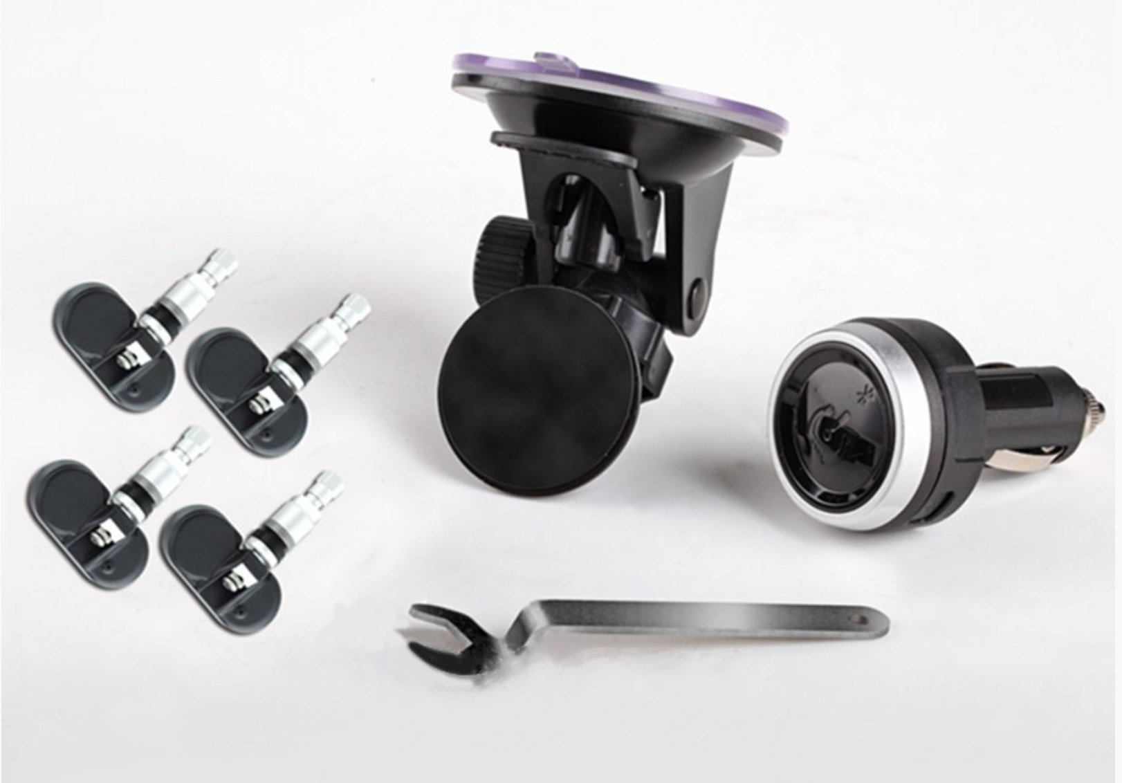 Spy TPMS Sensores de presión de neumáticos controlar Mediante el Smartphone con 4 sensores Internos