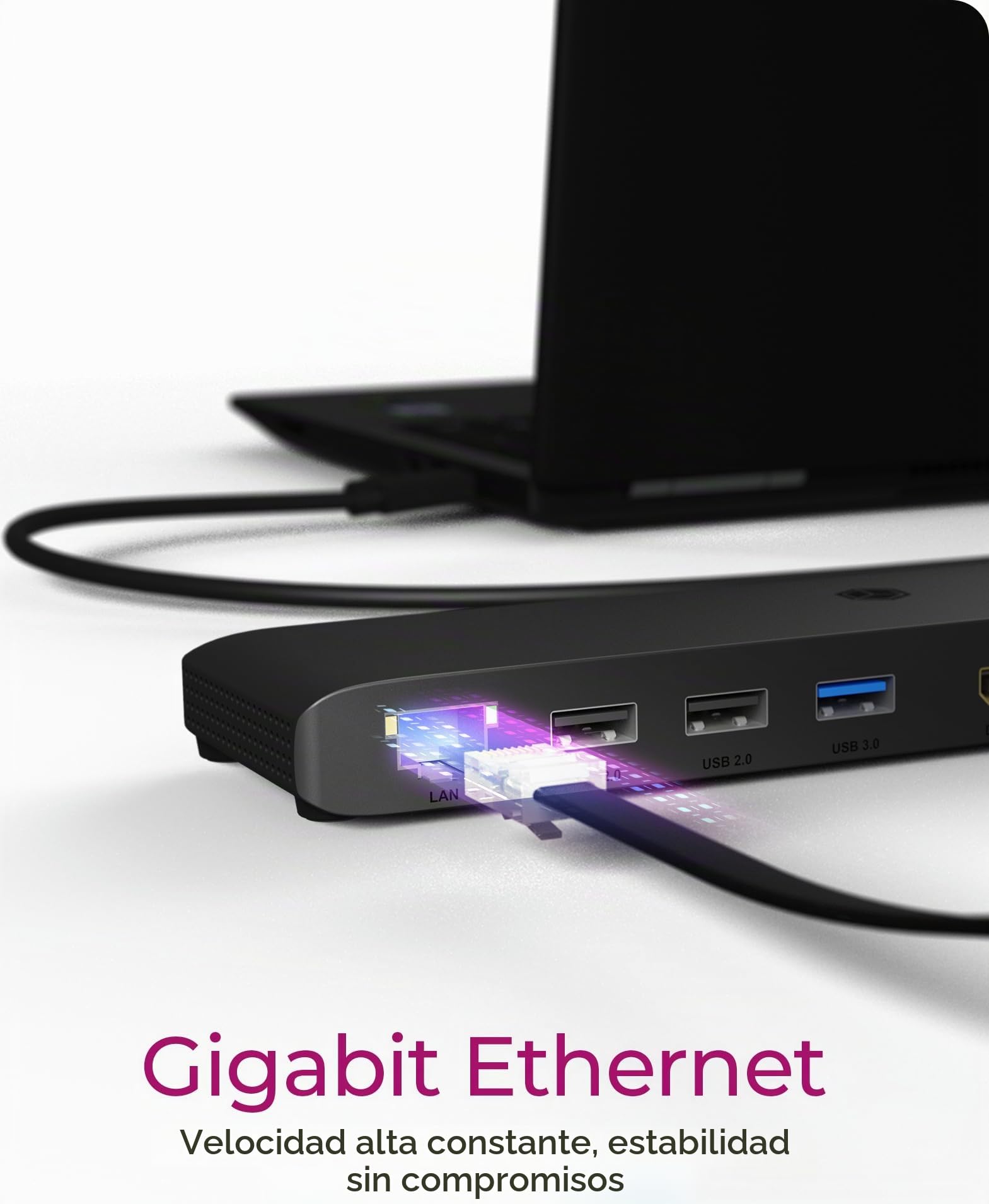 ICY BOX Docking Station USB-C (11-en-1) con 2x HDMI & 1x DP (4K 60Hz), 4x USB 3.0 HUB, Alimentazione 100W, Gigabit Ethernet, Dock Station Portatil, IB-DK2116-C