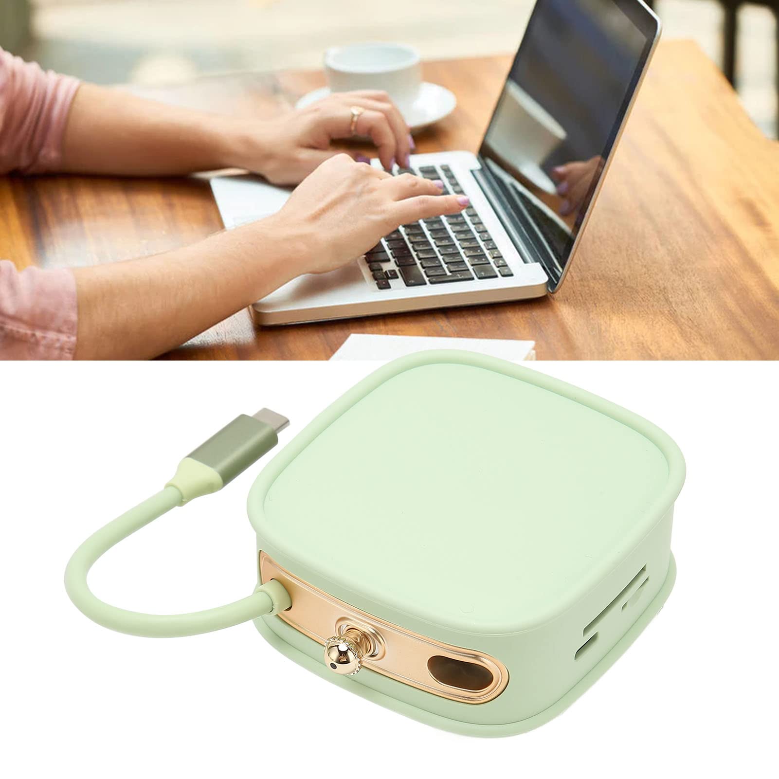 Hub USB C, 10 in 1 PD a Ricarica Rapida con risoluzione 4K HD 30Hz Plug And Play Porta RJ45 Adattatore HDMI USB3.0 Trasmissione ad Alta velocità Stazione Docking USB C (Verde)