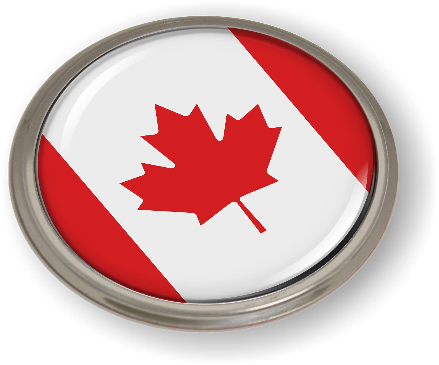 BestLicensePlateFrames Flag of Canada 3D Domed CAR Emblem Badge Sticker Round - Bild 6 von 18