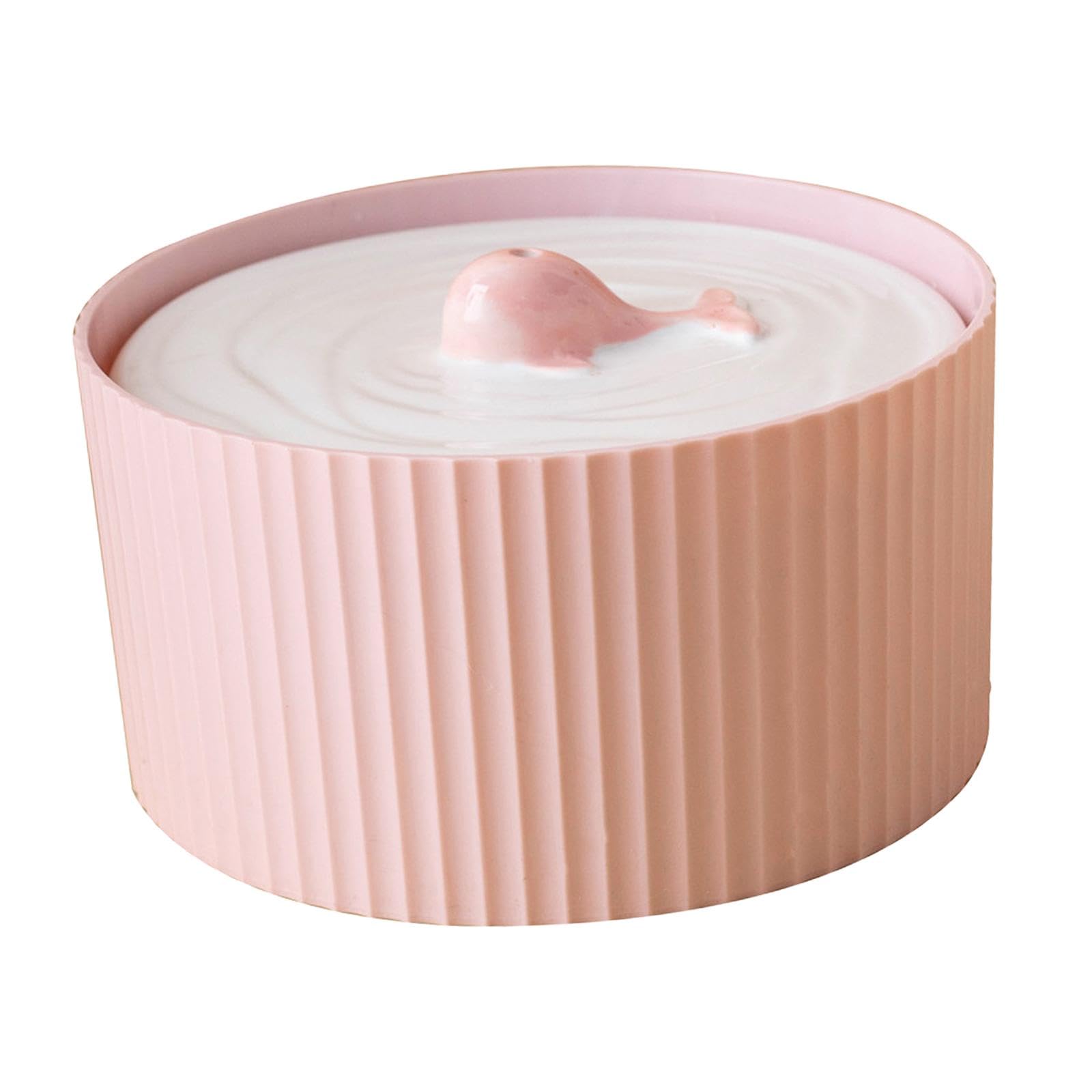 Fuente de Cerámica para Mascotas, Dispensador Automático de Agua, Rosa
