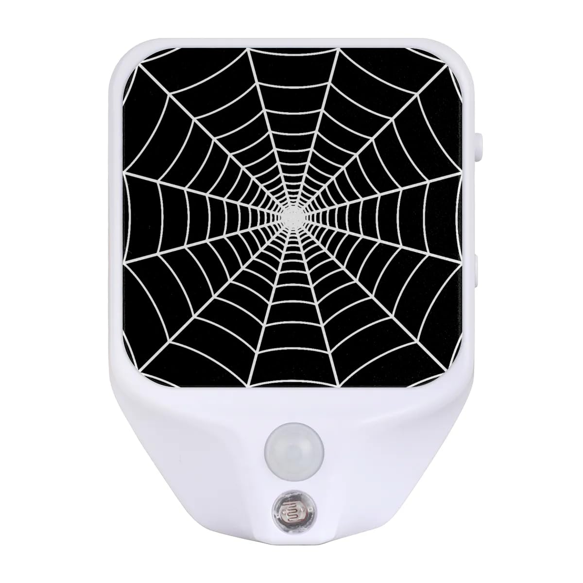 LLCXCSI Black Spider Web Plug-in Led Night Light with Auto Dusk to Dawn Sensor for Boys Girls Room Decor, Adjustable Brightness Warm White Lights for Hallway,Bedroom, Kids Room, Kitchen, Stairway