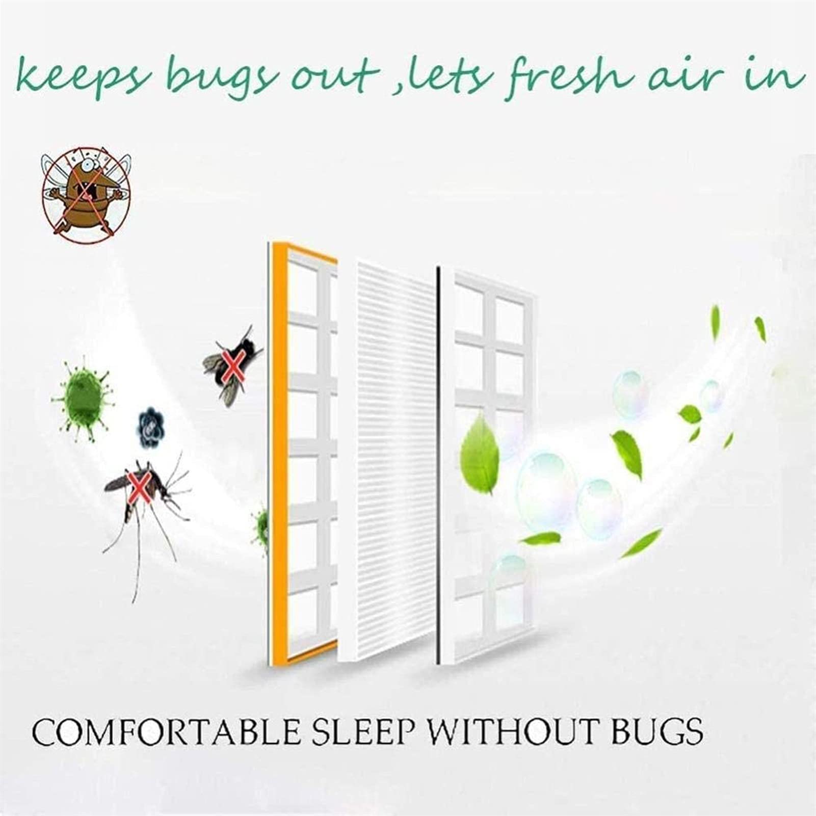 Mosquitera Magnética Ventana 130x150cm Pantalla Malla Magnética Evita el Paso De Insectos Fácil de Ensamblar para Sala de Estar Balcón Patio Habitación, Marrón A