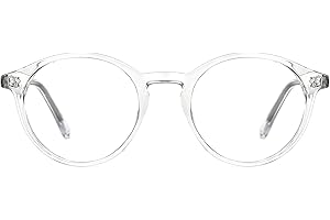 Vintage Thick Oval Clear Frame Blue Light Blocking Glasses