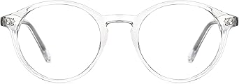 TIJN Blue Light Blocking Glasses Men Women Vintage Thick Round Rim Frame Eyeglasses