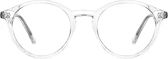 TIJN Blue Light Blocking Glasses Men Women Vintage Thick Round Rim Frame Eyeglasses