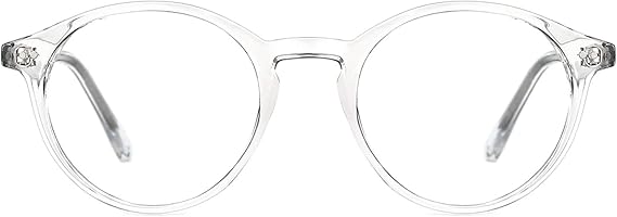 TIJN Blue Light Blocking Glasses Men Women Vintage Thick Round Rim Frame Eyeglasses