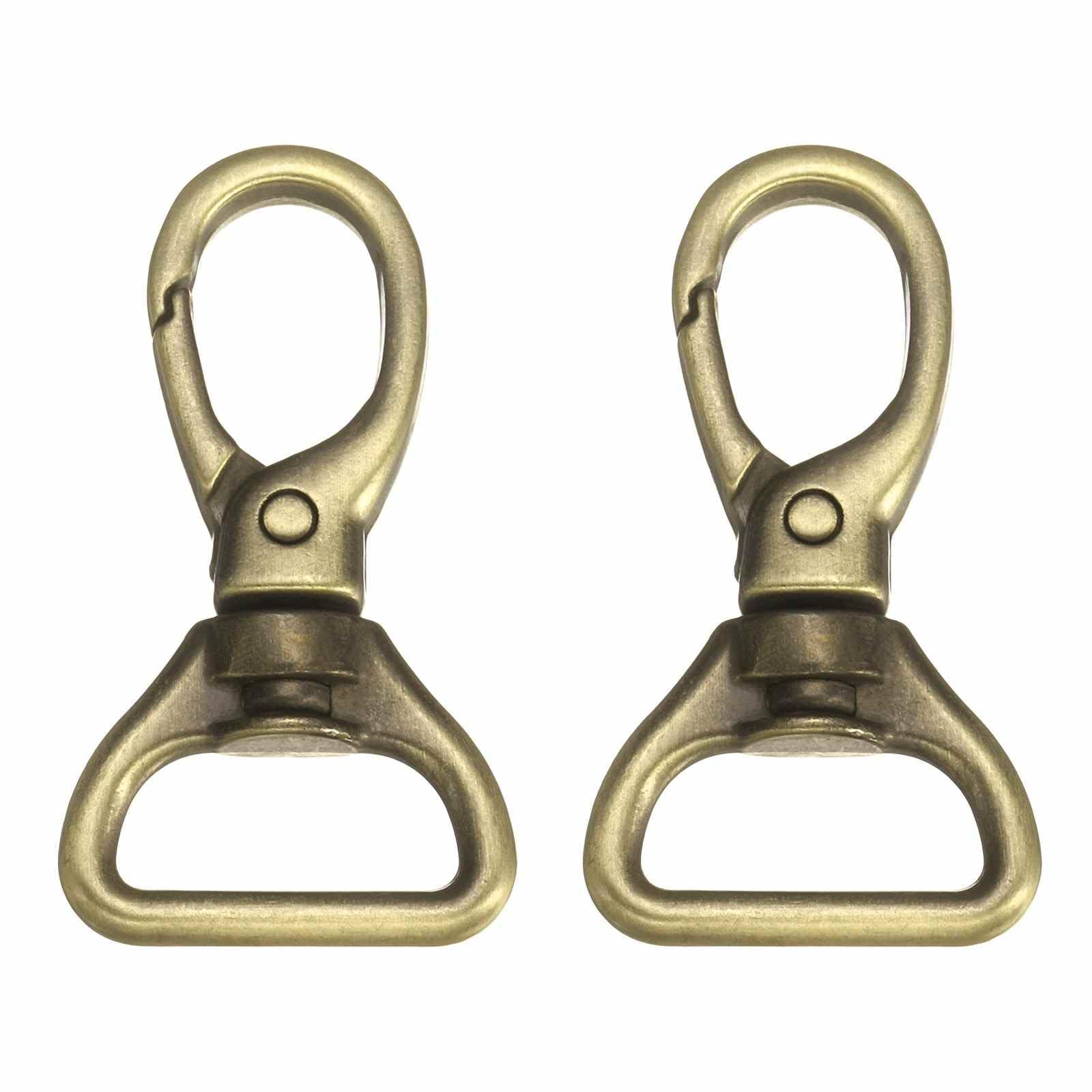 PATIKIL Swivel Clasps, (3/4 Inch, Bronze) (2 Pcs), Metal Swivel Snap Hooks Curved Oval Trigger Snap Lobster Clips, Suit for - Keychain/Making DIY Crafts/Purse Hardware