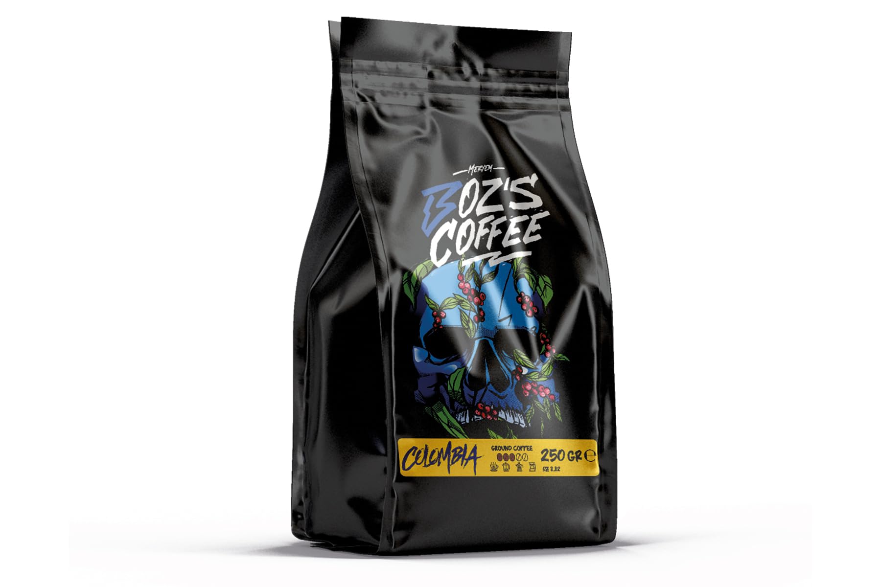 Meryem Boz's Coffee Colombia Öğütülmüş Filtre Kahve, Orta Kavrulmuş, Dengeli Tat,%100 Arabica, Karamel ve Meyvemsi Notalar, 250 g