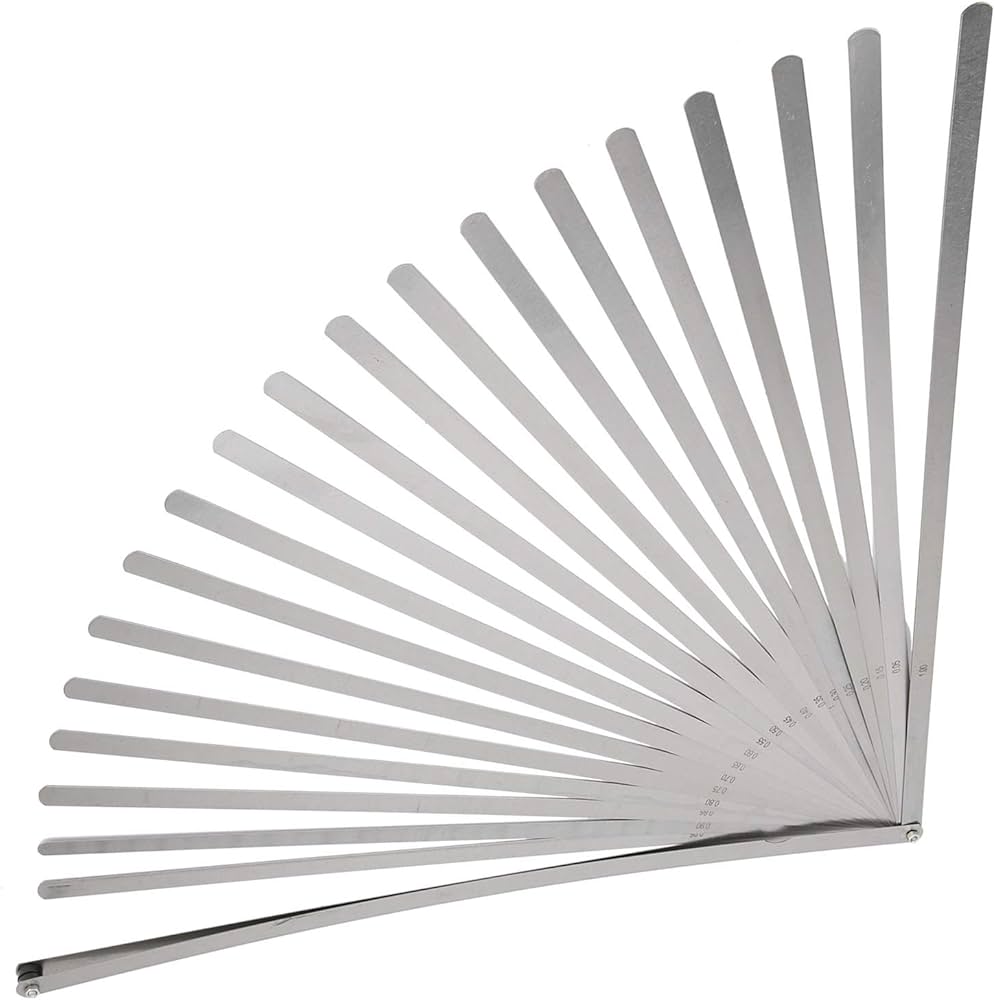 Sourcing Map 10pcs Mn Steel Feeler Gauge 0.9mm Thickness 150mm Length Metric Filler Thickness Gage Gap Measuring Tool Single Blade