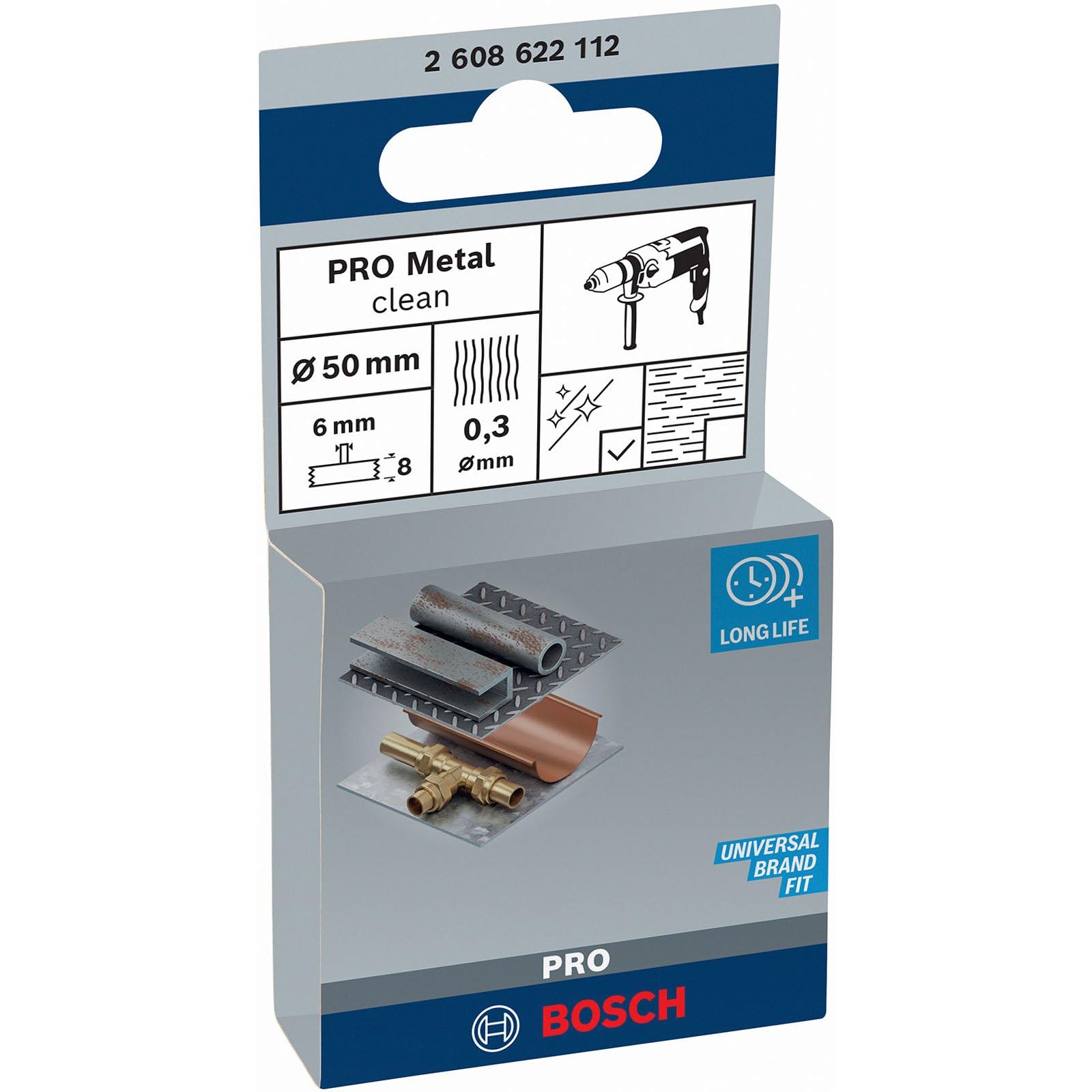 Bosch Accessoires Komstaalborstels voor boormachines - gegolfde draad, 70 mm - 2609256517