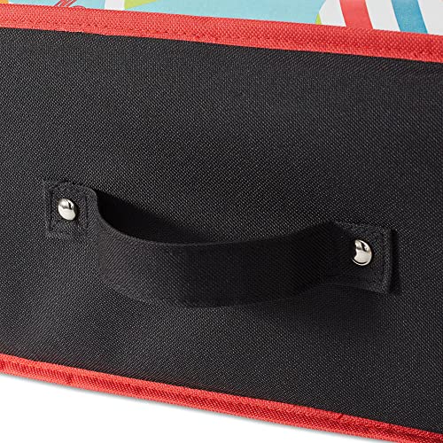 Casafield Wrapping Paper Storage Container, Premium Canvas Gift Wrap Organizer Box And Under Bed Storage Bag With Interior Pockets - Black #TOP4