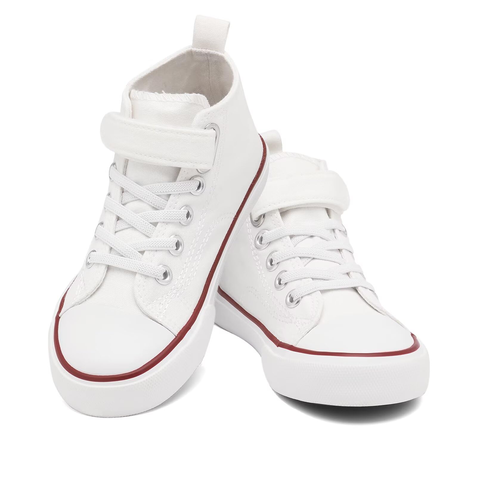 AOVOG Toddler Canvas Shoes Girls High Top Sneakers Little Big Kids Boys Walking Cushioned Shoes Toddler 8-Big Kid 3