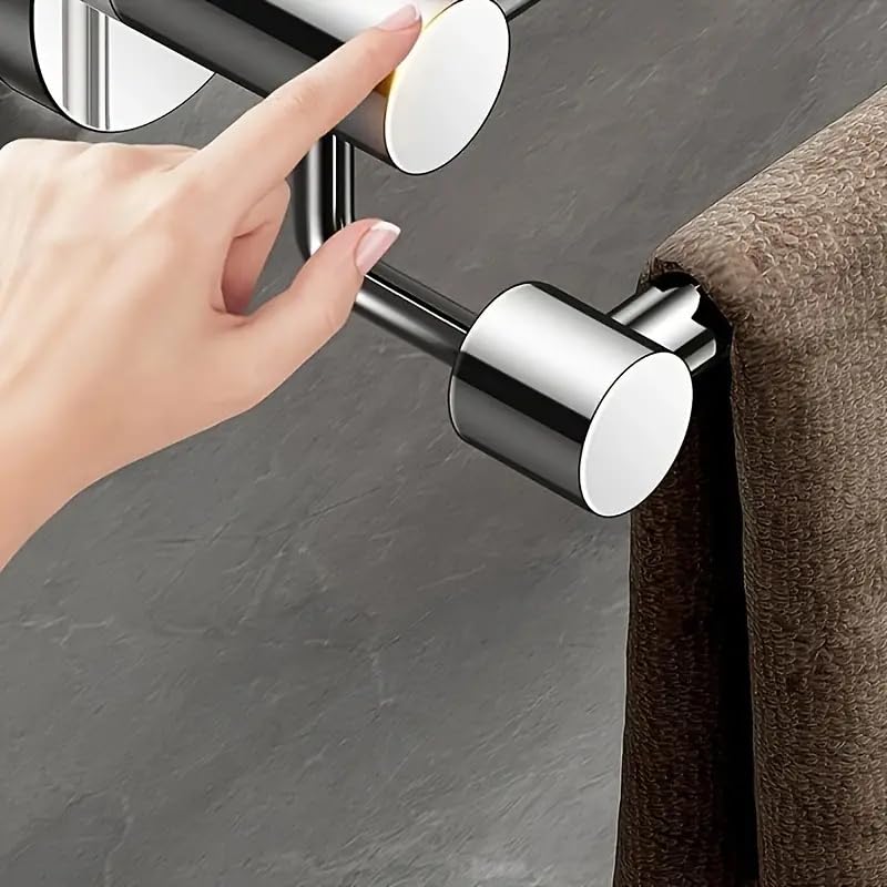 Image of SUNDRY Mega-Pro Stainless Towel Rack /Towel Hanger /Towel Rod for Bathroom and Kitchen (24 Inch Double Rod) 2 Feet