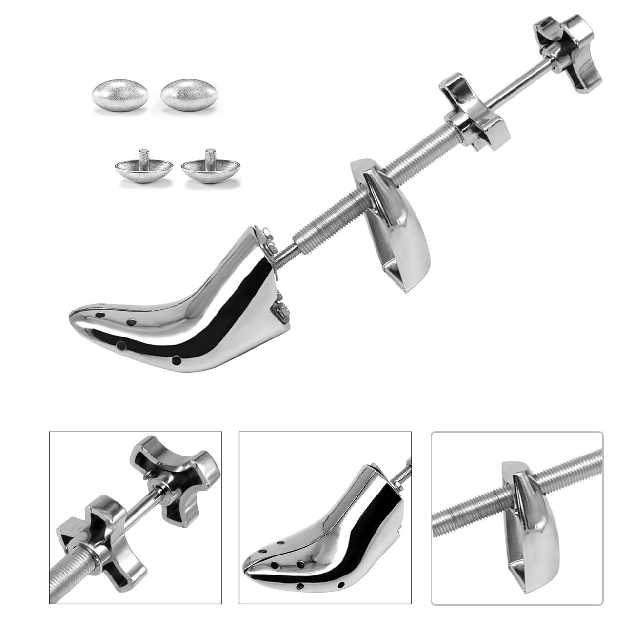 Estirador de zapatos de metal para hombre ajustable ancho y largo para pies anchos extensor de zapatos (1 pieza)