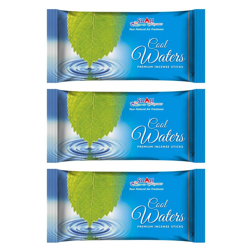 Shah fragrances Cool Waters Zipper Incense Sticks (Pack of 3 * 100 Grams)-image-7