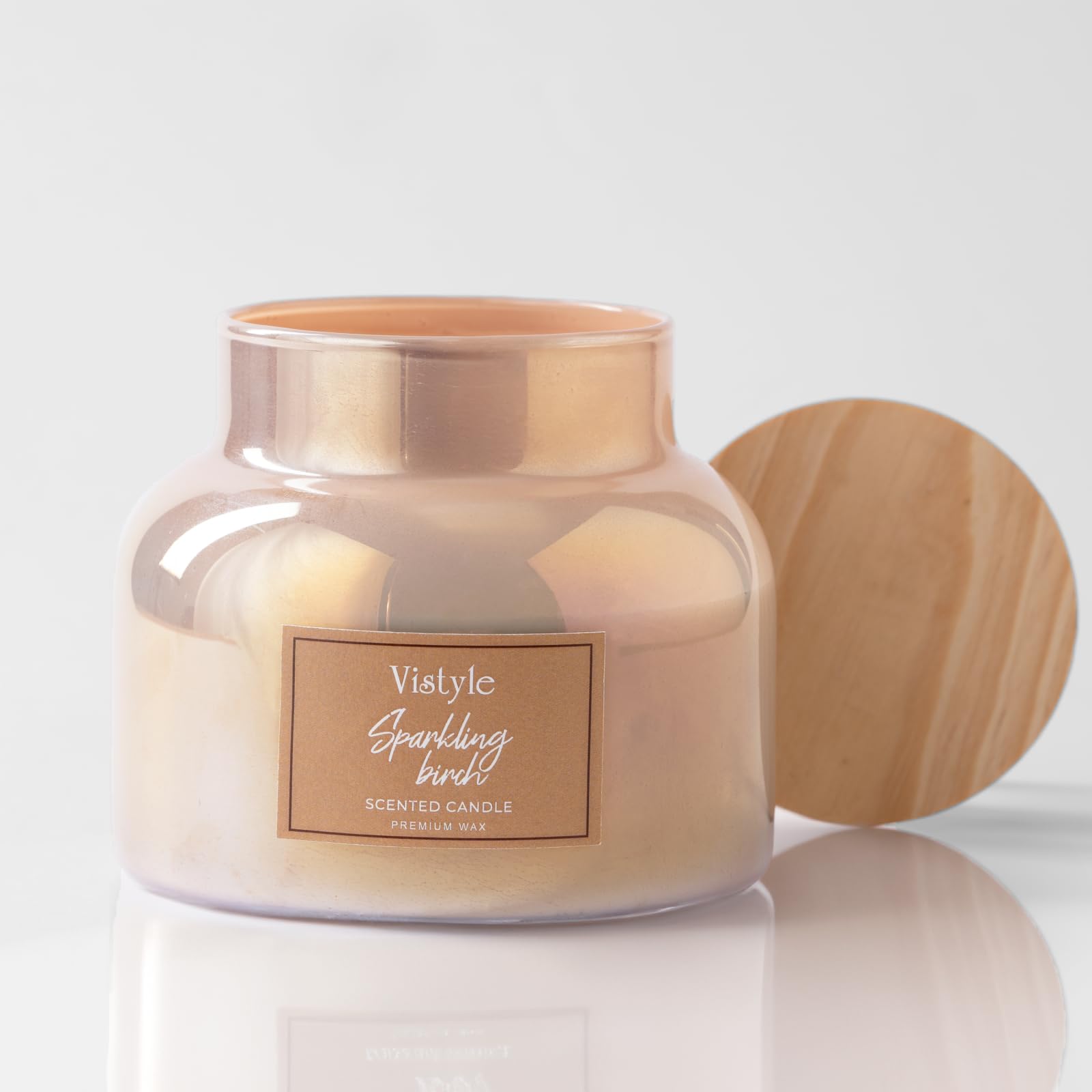 VISTYLE Scented Candle, 16 Oz Large Jar Candle up to 65+ hours burn time, Sparkling Birch scented, Non-Toxic, Candles for Home Decor & Aromatherapy
