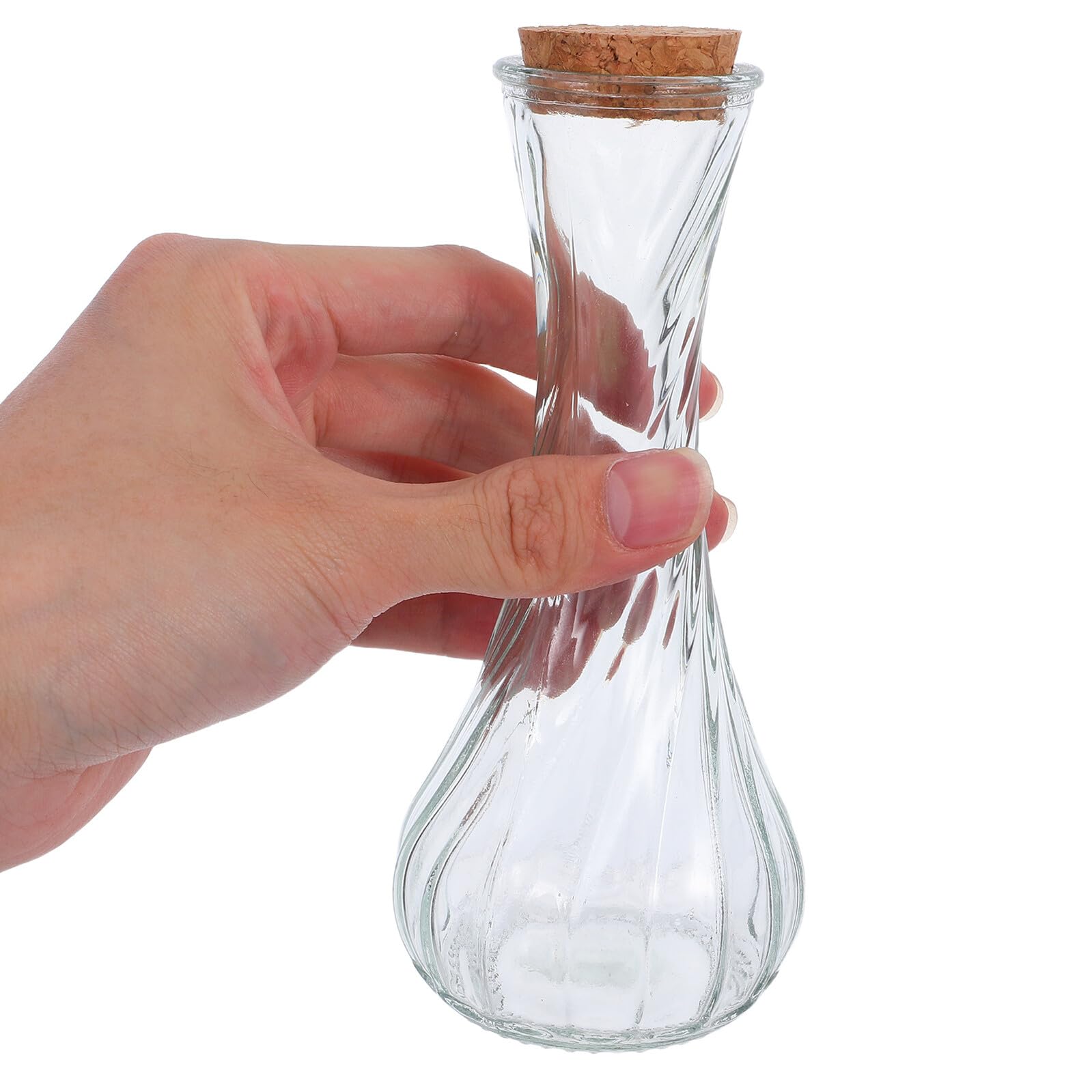 3 Stück Glasflaschen mit Korken Herzform und Kleines Fläschchen aus Glas für Sandzeremonie Hochzeit Deko Erinnerungsbehälter