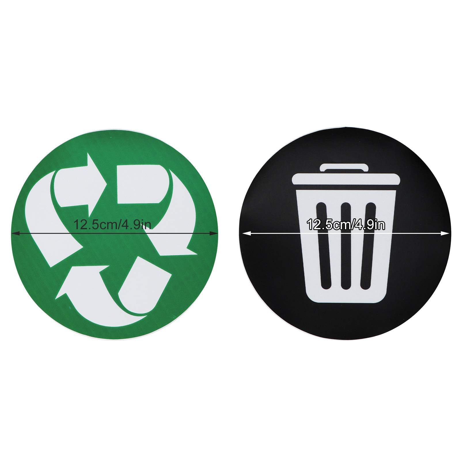 Autocollant de Recyclage HERCHR, Pack de 18 Autocollants Vinyle pour Poubelle Intérieur Extérieur