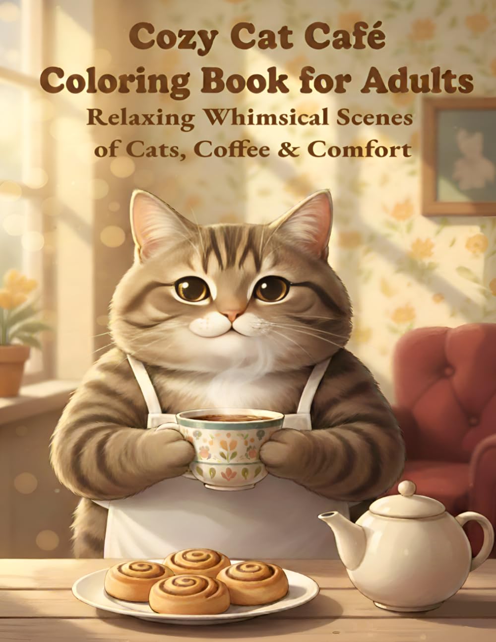 Cozy Cat Café Coloring Book for Adults: Relaxing Whimsical Scenes of Cats, Coffee & Comfort (The Cozy Cat Café Collection)