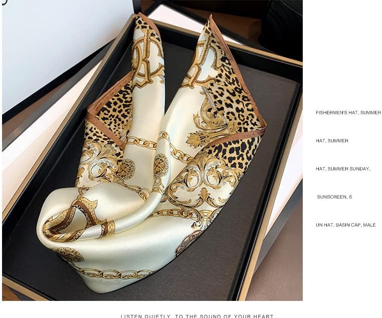 Mulberry Silk Scarfs Neck Scarf 21"x21" Small Square Scarfs hair scarf bandana for Women Gift Packed - Image 5