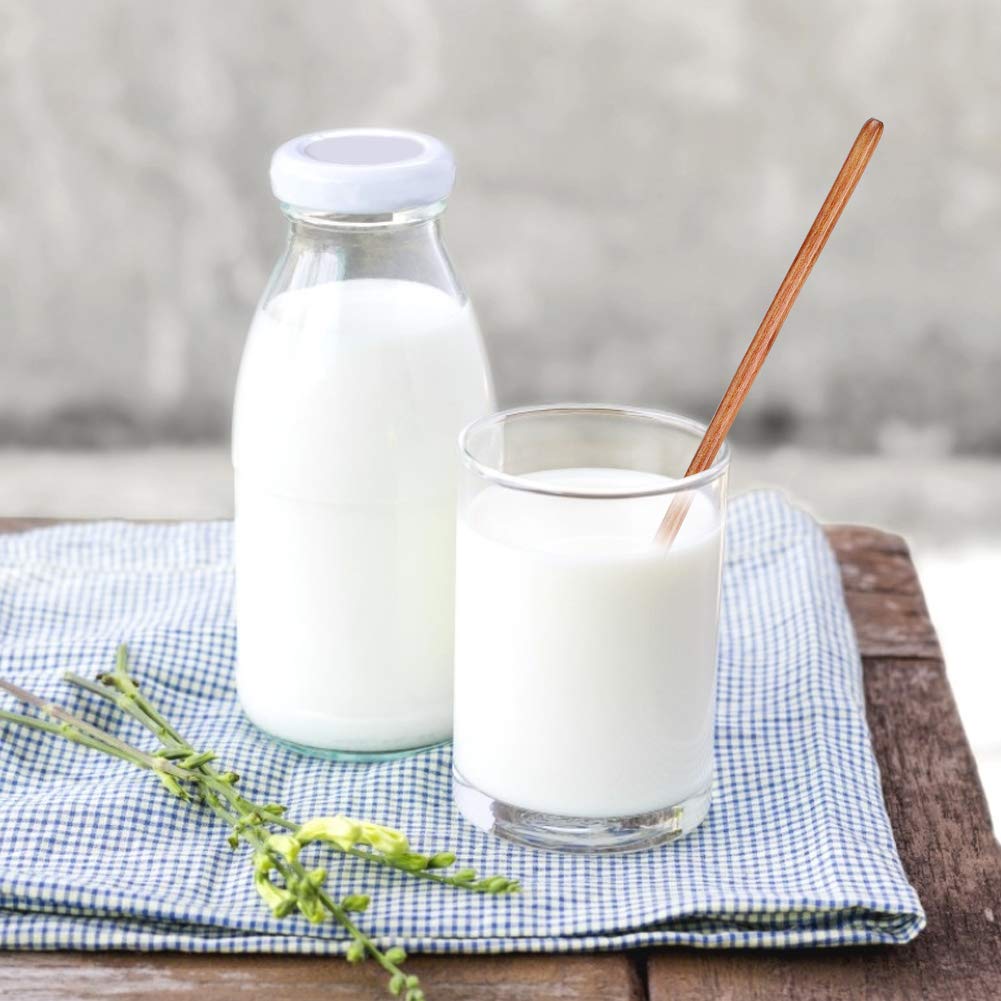 Wooden Coffee Spoons, Long Handle Wooden Spoon Mixing Honey Spoon, 3Pcs Home Wood Stirring Spoon Mixing Slotted Spoon for Coffee Milk Honey Use