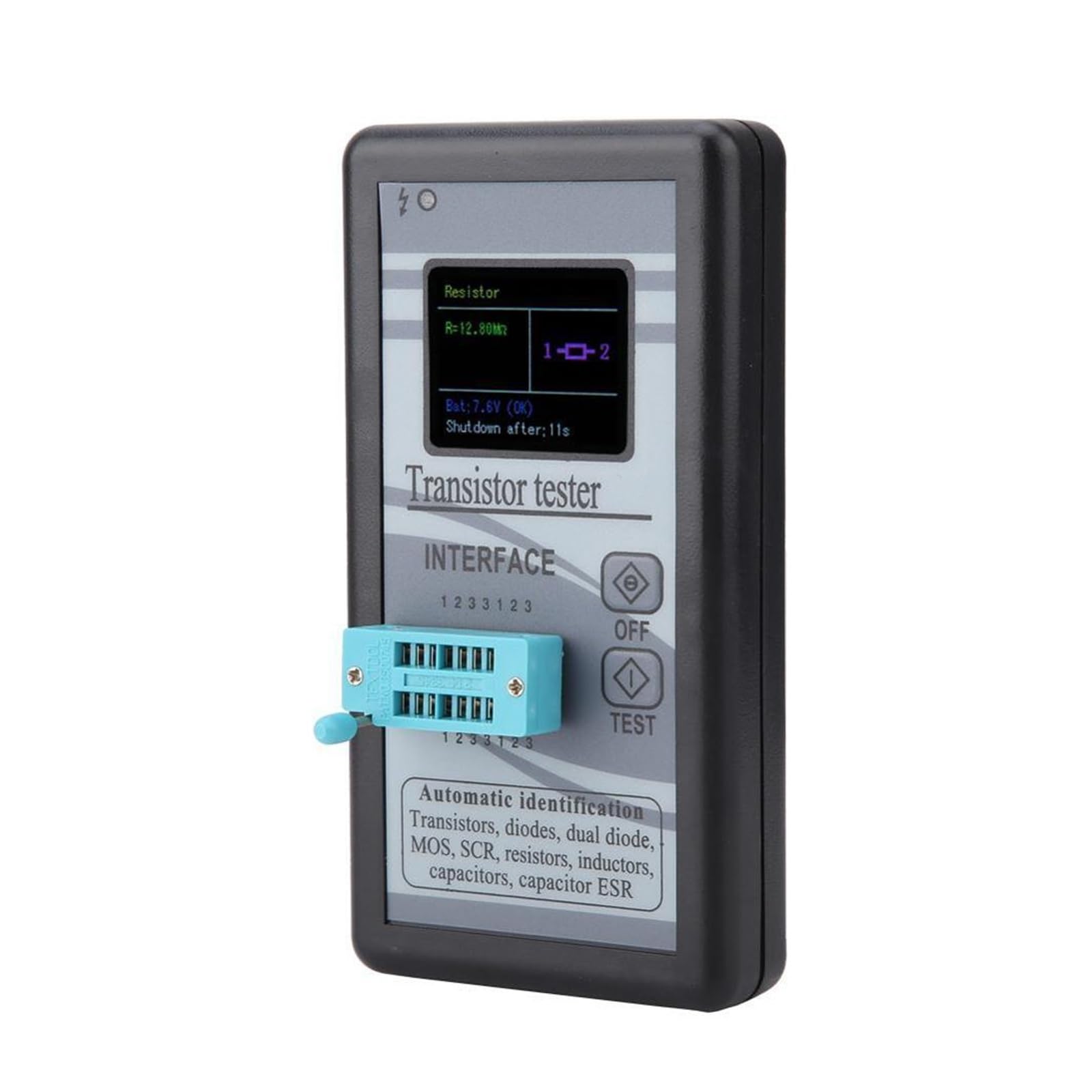 LNHHG Professional Digital Transistor Tester Precision Multi-Functional Tester LCD Digital Transistor Tester