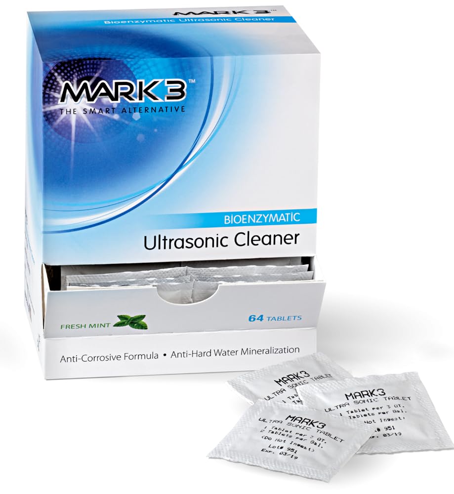 AmeriCan Goods 64/Pack Ultrasonic Cleaning Solution Tablets Instument Enyzmatic Pre-Soak & Evacutation System Cleaner Tablets for Instruments