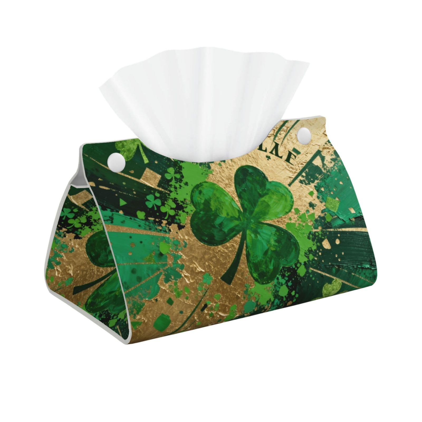 Runes Long Leather Tissue Box Cover-Waterproof PU Leather Tissue Holder for Bathroom, Decorative Rectangular Tissue Case