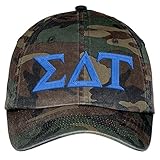 Sigma Delta Tau Lettered Camouflage Hat Military Camo