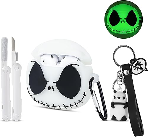 Funda compatible con Apple Airpods de 21 generaciĂłn con kit de limpieza y llavero lindo de panda, funda luminosa 3D para Airpod divertida anime, Funda compatible con Apple Airpods de 21 generaciĂłn con kit de limpieza y llavero lindo de panda, funda luminosa 3D para Airpod divertida anime,