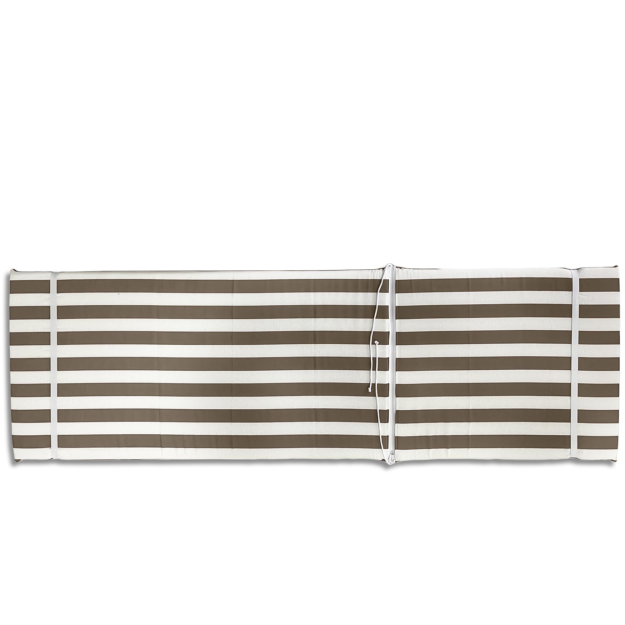 Il Tuo Artigiano Design Coussin rembourrŽ pour lit de Bain de Soleil Artisanal Totalement Amovible en Coton 190 x 60 (Blanc et Beige)