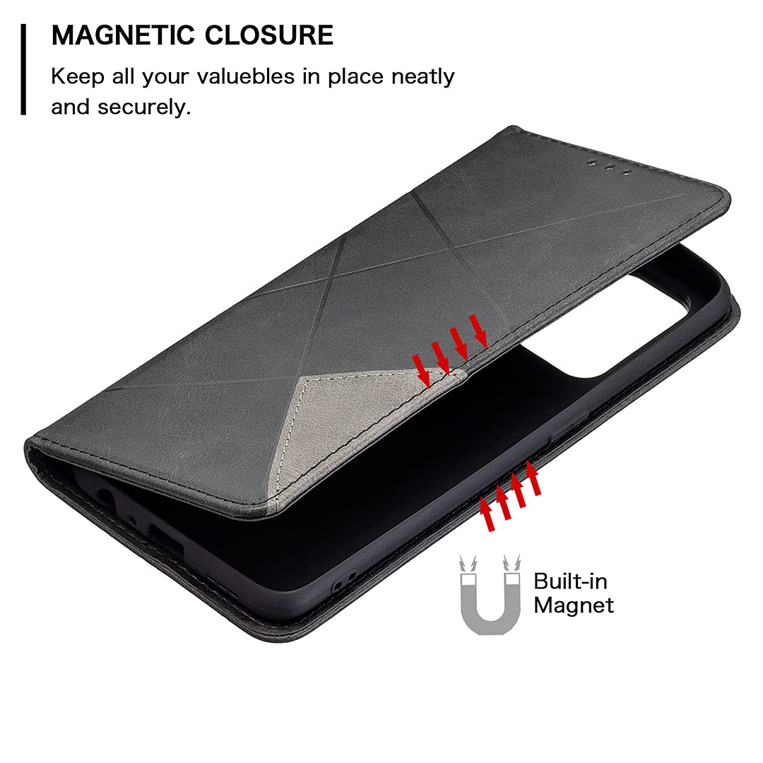 Custodia Portafoglio In Pelle PU Con Supporto Per OPPO A94 5G / Reno 5Z – Nero - 4