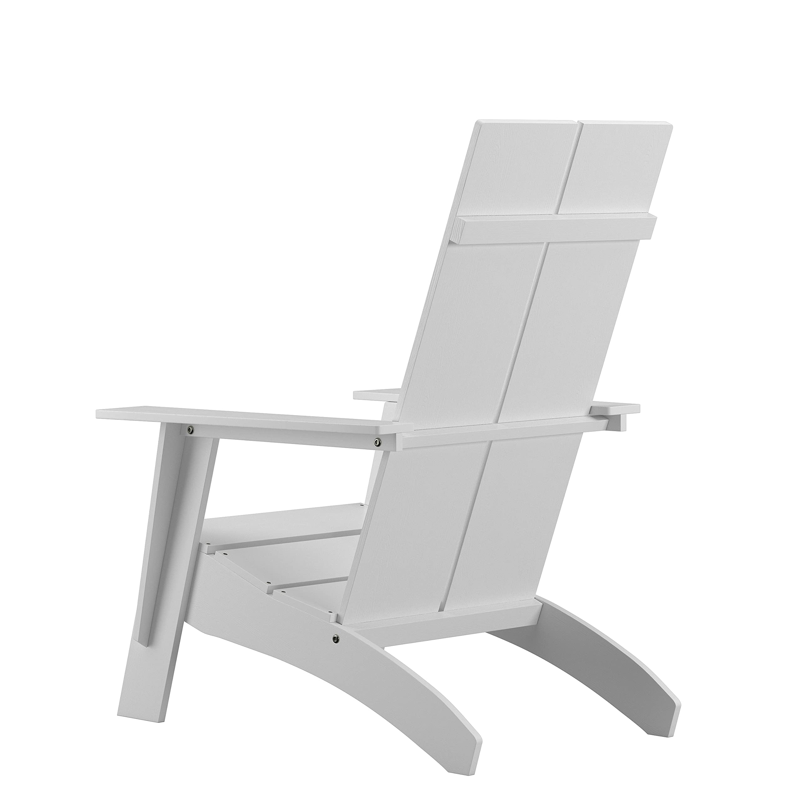 Flash Furniture Muebles Flash Silla Adirondack Moderna, White, Set of 1