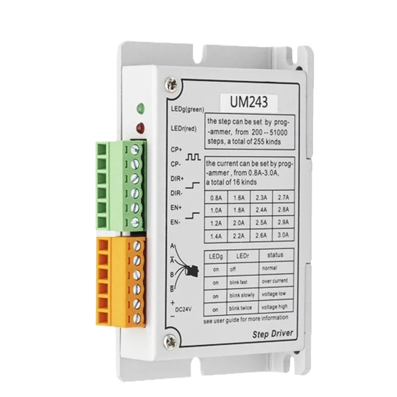 Driver pas à pas hybride avec résolution 50800PPR et contrôle Pulse+Direction fluide