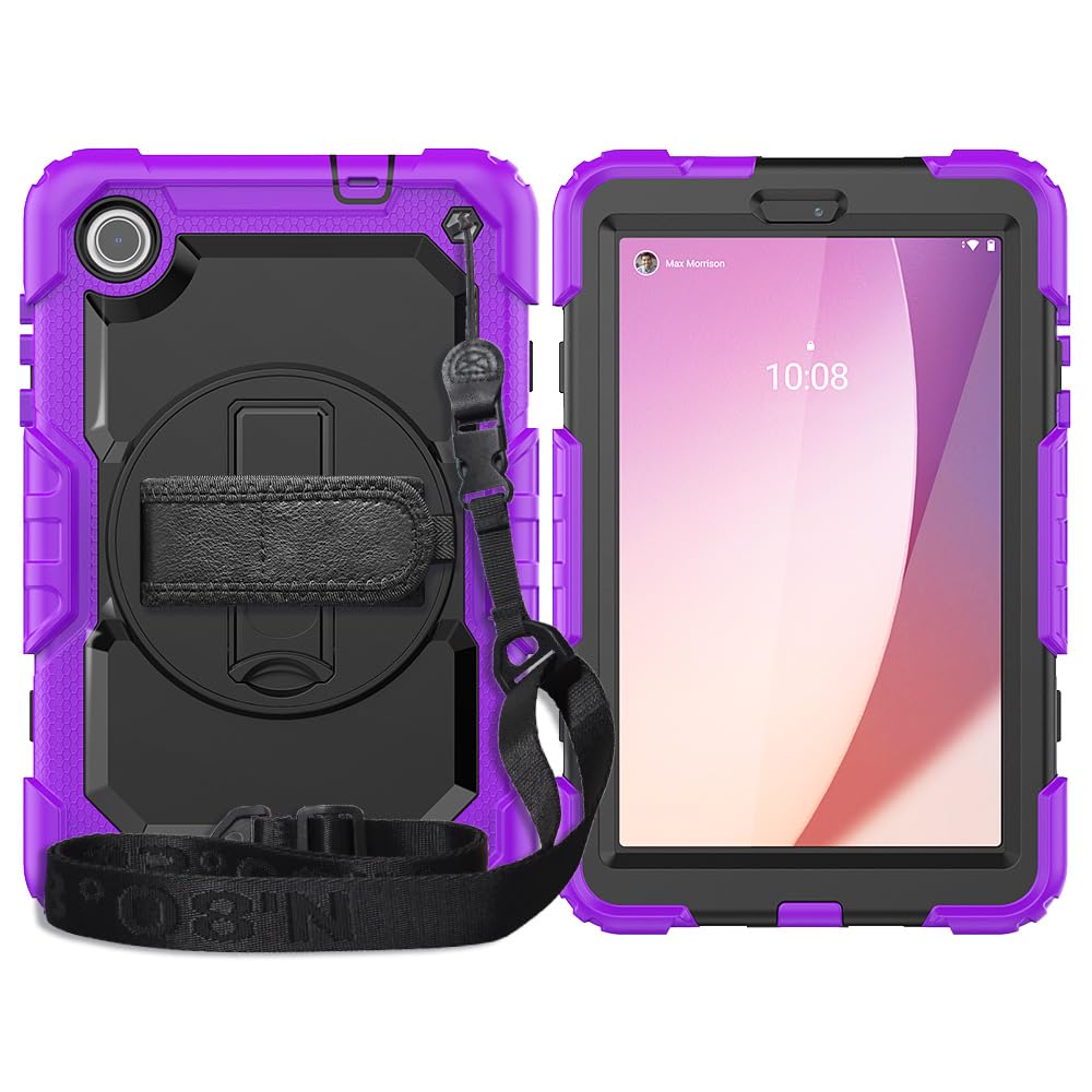 Coque Lenovo Tab M8 4e gén TB-300FU antichoc violette - 8