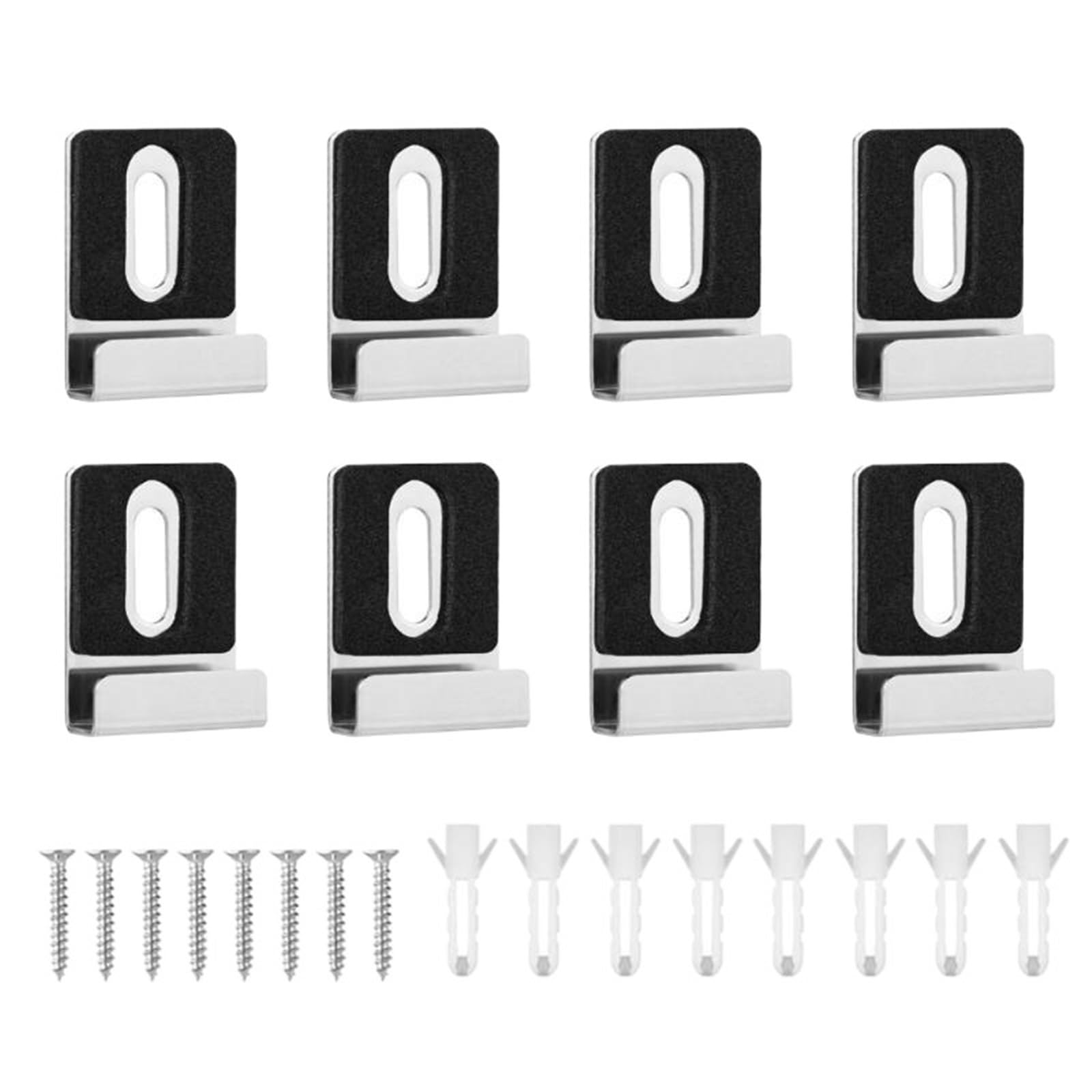 12PCS Frameless Mirror Wall Hangers with Mounting Hardware Clips for Hanging