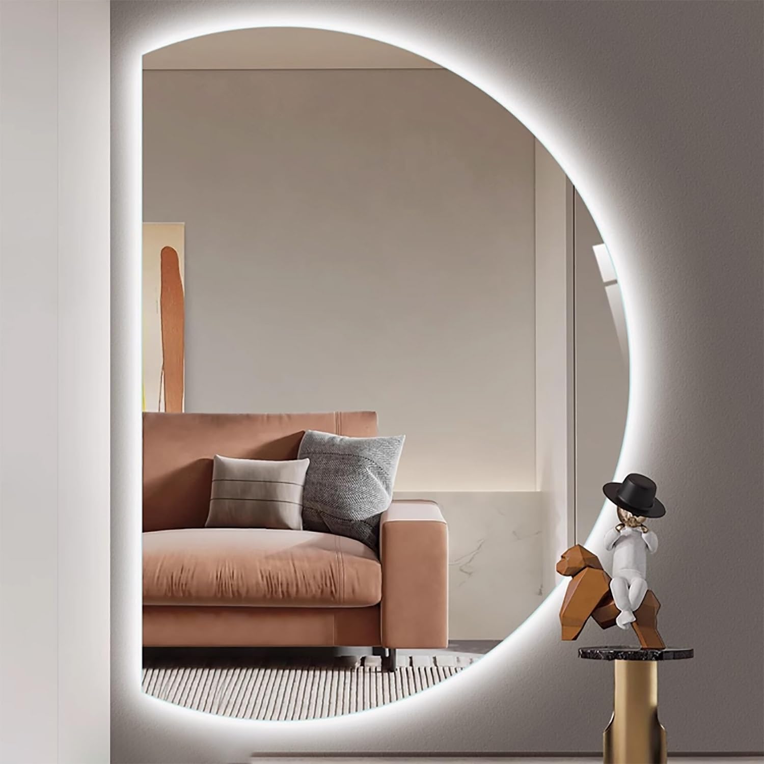 FGXHHS Fogless Lighted with Dimmable Backlit Lighting for Vanity and Entryway Decor