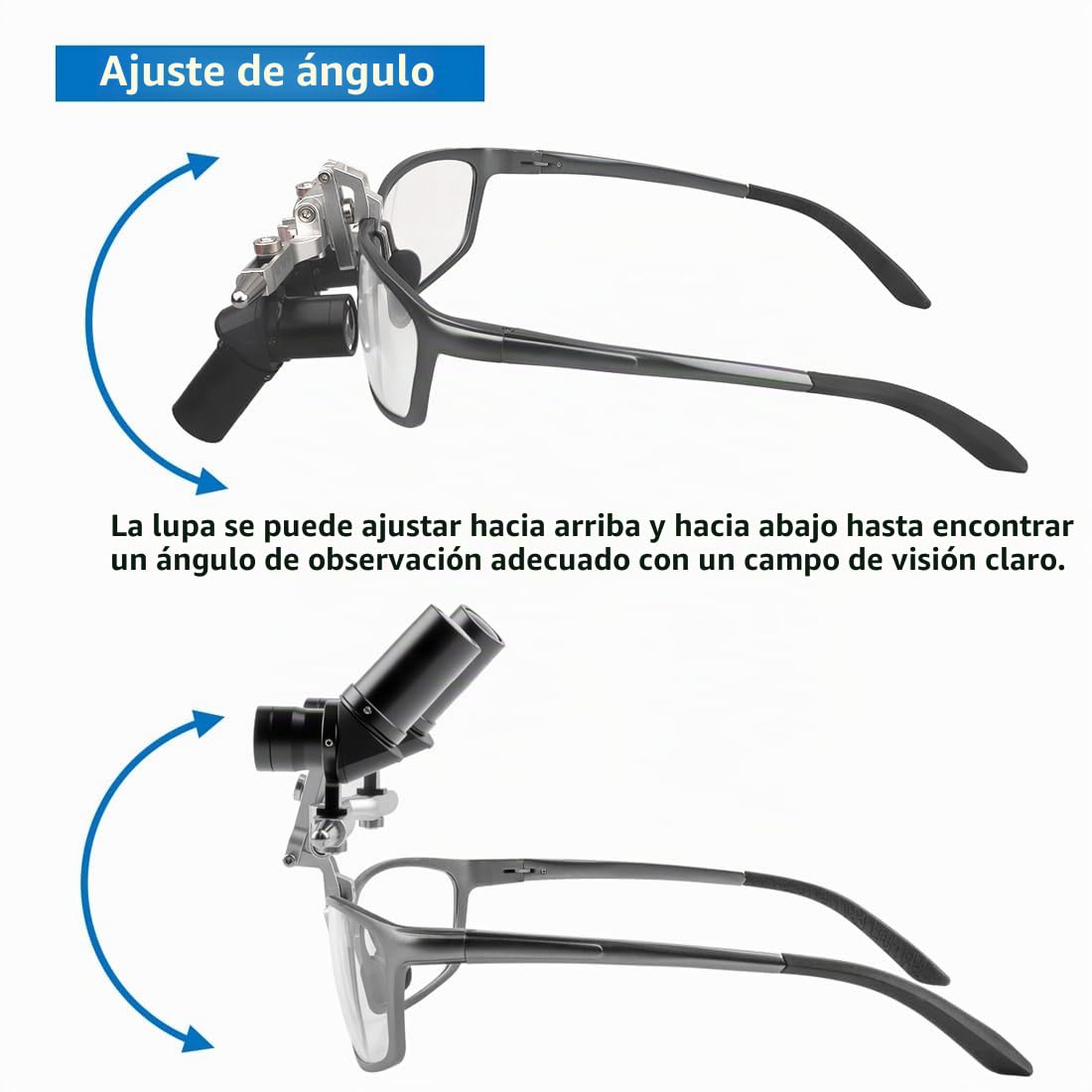 Lupas Ergo de 48° 4X, 5X, 6X, lupas de zoom ajustables a distancia de trabajo con herramientas de lupa LED para faros delanteros (5X)