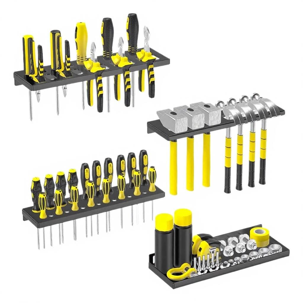 Estante profesional de almacenamiento de herramientas para talleres de garaje, herramientas de pared para destornilladores y herramientas manuales, soporte de herramientas resistente, diseño que