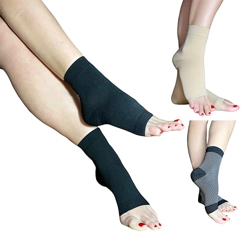 KEVVI - Manga de apoyo de compresión para tobillo de 20-30 mmHg, los mejores calcetines de compresión de tobillo para fascitis plantar, hinchazón de