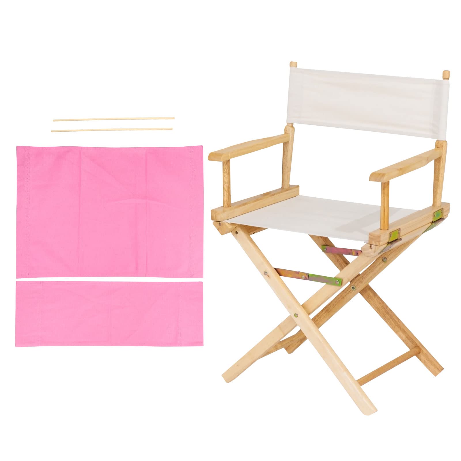 Directors Chairs Pink Makeup Chair Cover Set (5-Piece