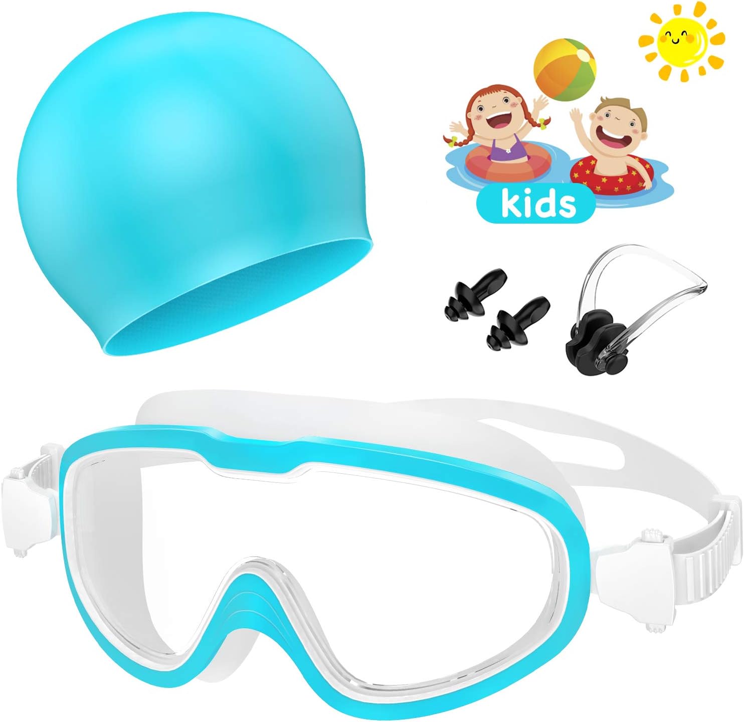 occhiali da nuoto con tappi per le orecchie