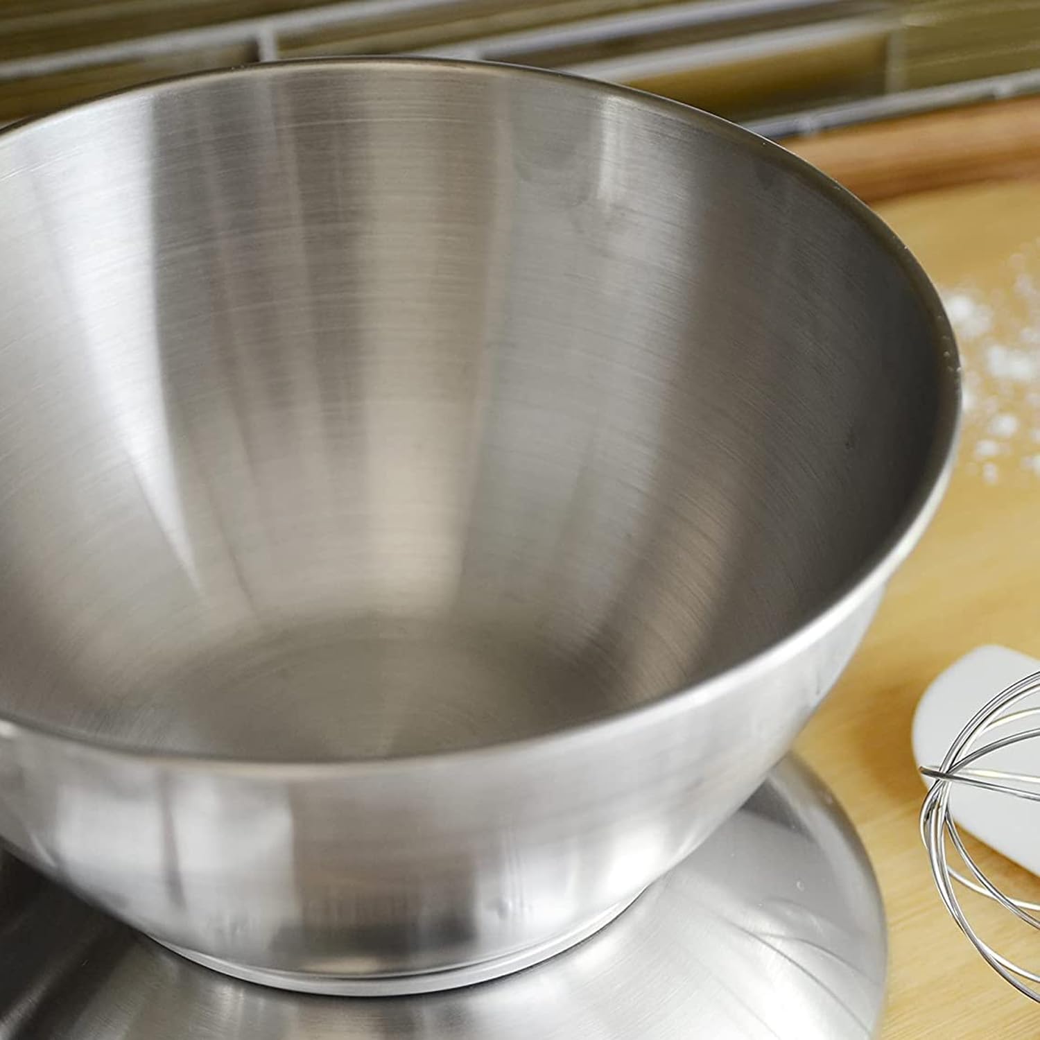 Bilancia Digitale con Ciotola - Bilancia con Display LCD con Multifunzione e Funzione Tara, in Acciaio Inox, Ciotola di 2L, Portata fino a 5Kg