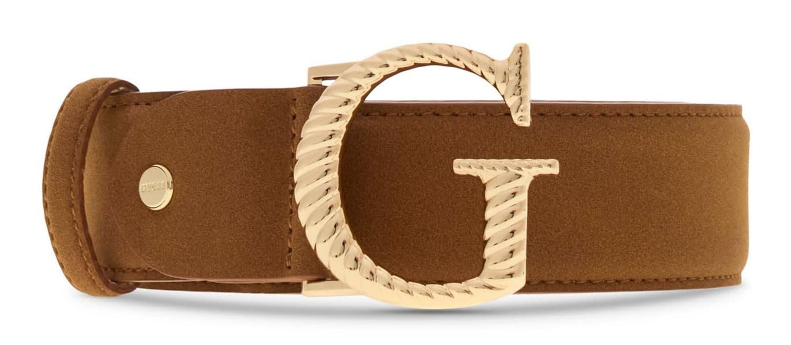 GUESS Regulowany pasek do spodni H.35 W105 koniakowy brązowy cięty na wymiar