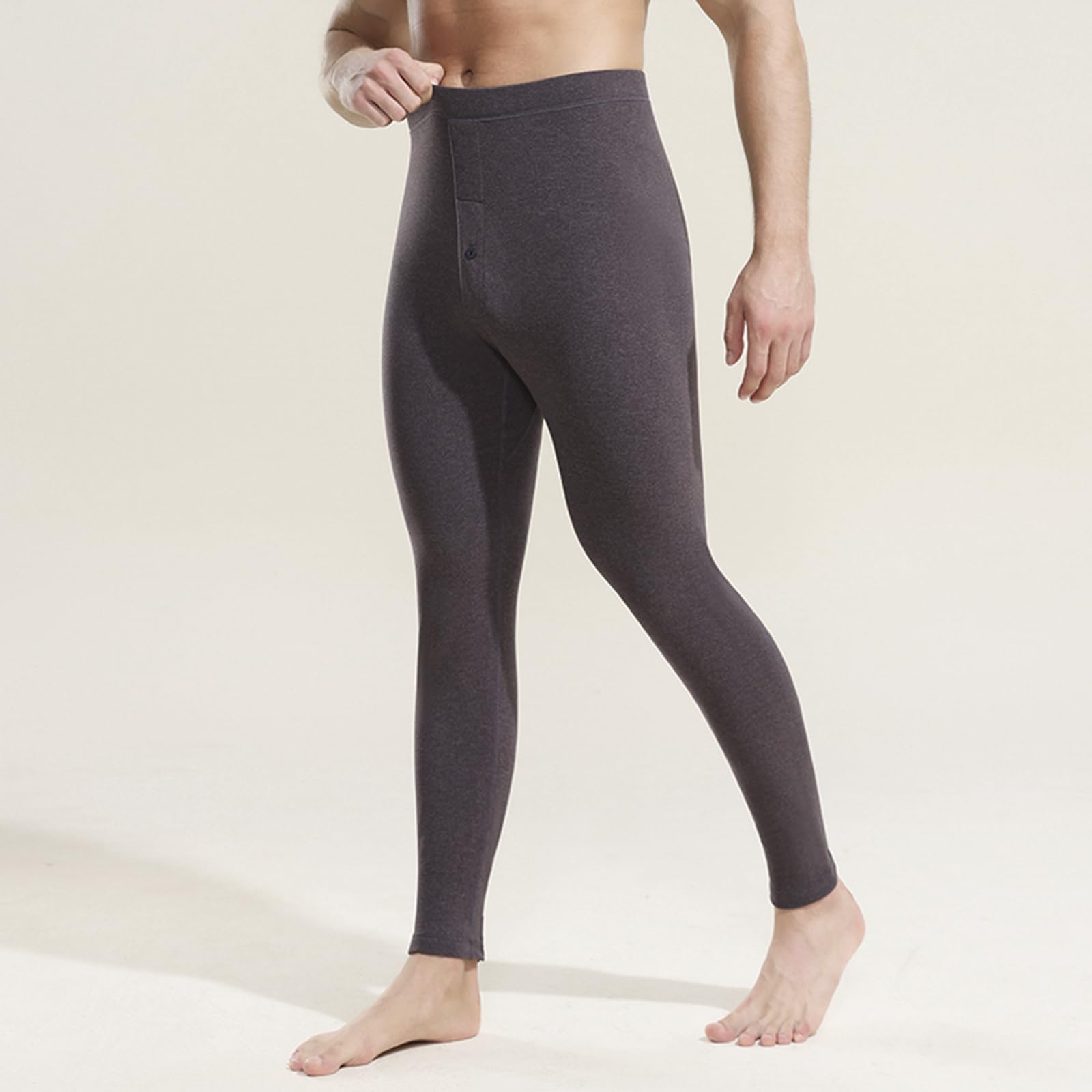 Calzoncillos largos para hombre con abertura, ropa interior térmica de invierno, ropa interior cómoda y cálida para hombre, pantalones térmicos, leggings térmicos